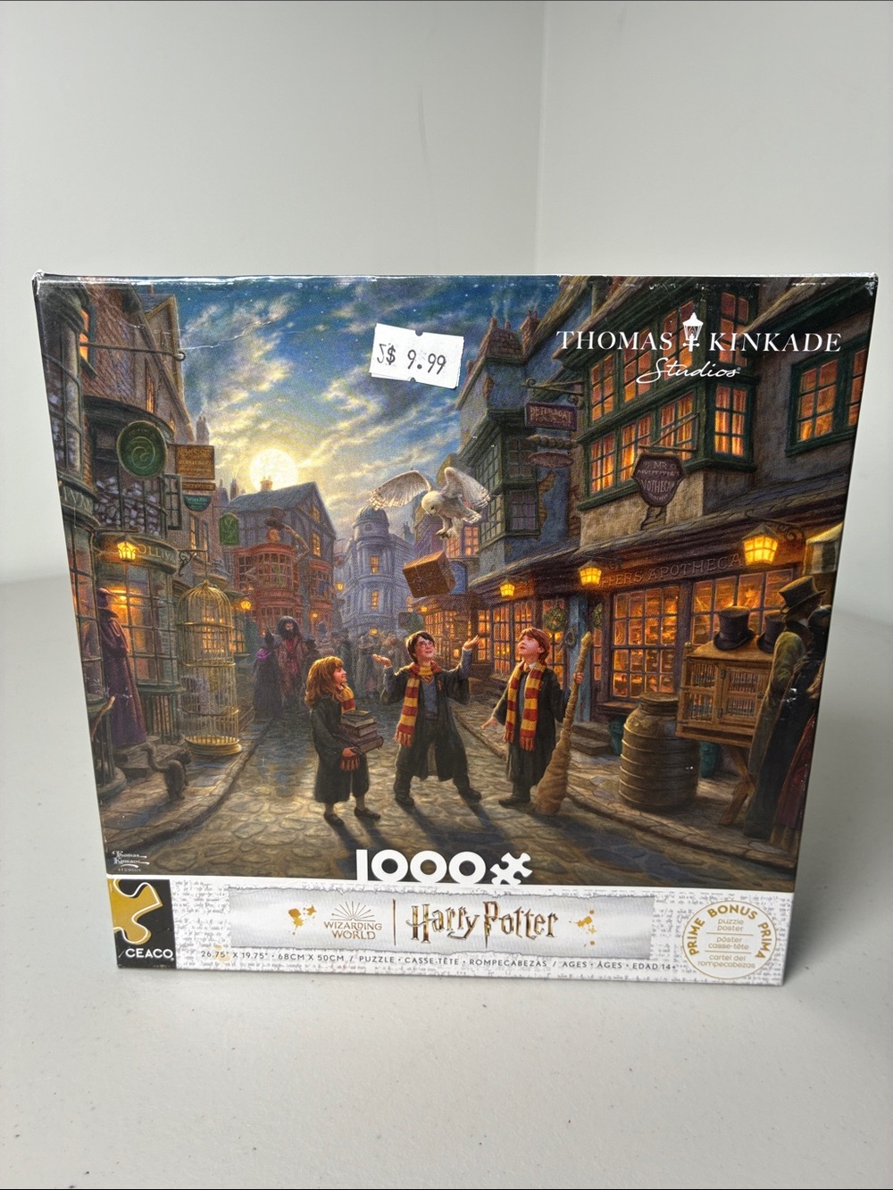 Thomas Kinkade Gryffindor Street Scene Puzzle - Blue, Gold, Brown